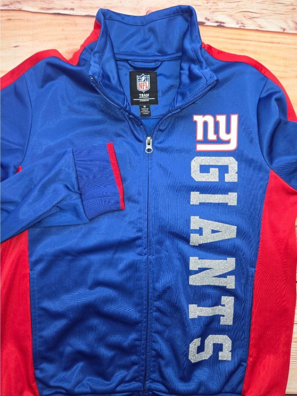 New York Giants NFL Team Women's Full-Zip Jacket Medium